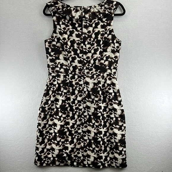 Banana Republic Women’s Dress Size 8 Black/Cream/Taupe Polyester Like New - Picture 6 of 12